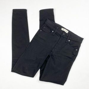 Madewell Black 9” High Rise Skinny Jean 24T (tall)